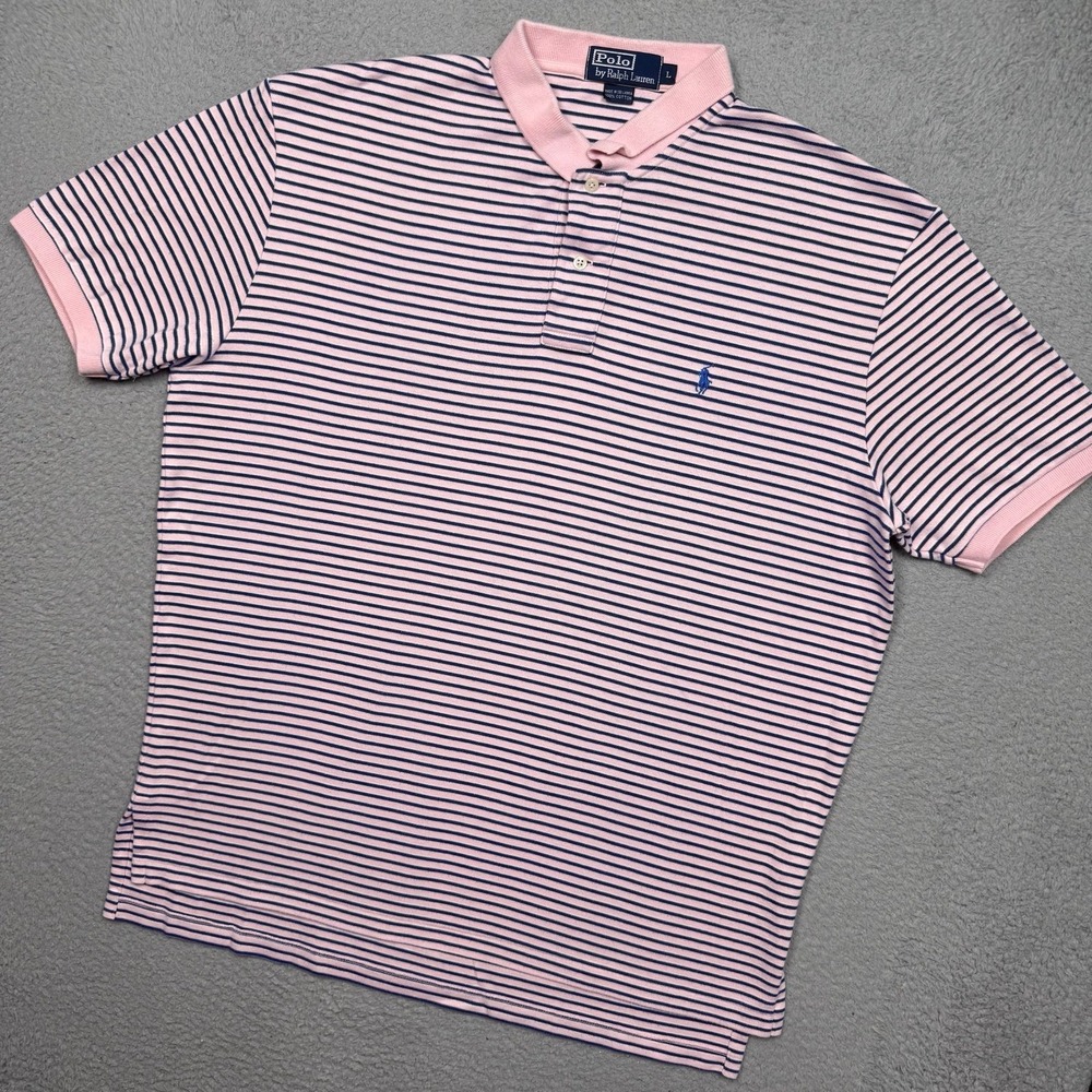Polo Ralph Lauren Pink Striped Polo‎ Shirt